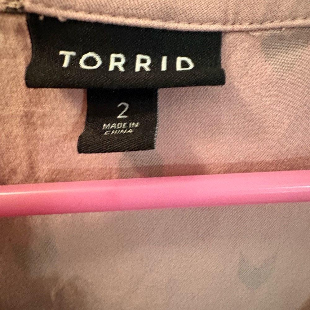 Torrid 2X Blush Pink Midi Dress with Chevron designs. - Picture 8 of 8